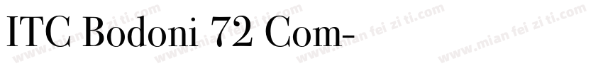 ITC Bodoni 72 Com字体转换